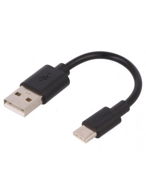Καλώδιο USB 2.0 A σε USB C 0.1m Μαύρο