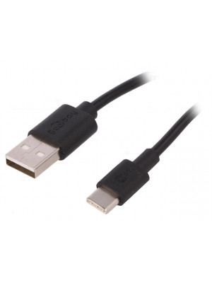 Καλώδιο USB 2.0 A σε USB C 1m Μαύρο