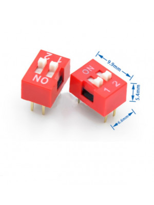 DIP Switch 2.54mm 9P - Red