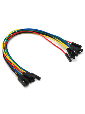 1P-1P Female to Female jumper wire/Cable for Arduino Black 10cm (F/F)