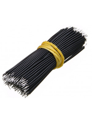 Breadboard Jumper Cable Wires Tinned Black - 50 pcs