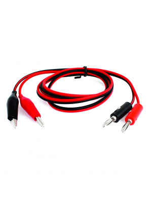 Red and Black Banana Plug to Crocodile Connector Cables