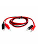 Red and Black Banana Plug to Crocodile Connector Cables
