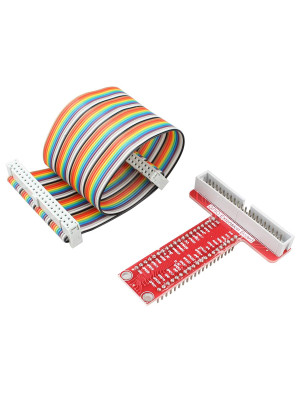 T-Type GPIO Extension Board + 40 Pins Rainbow Cable for Raspberry Pi 3 Β+